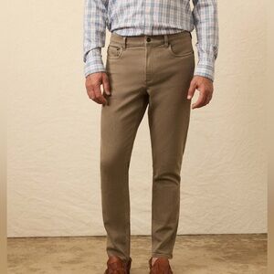 Faherty stretch terry 5 pocket pant driftwood